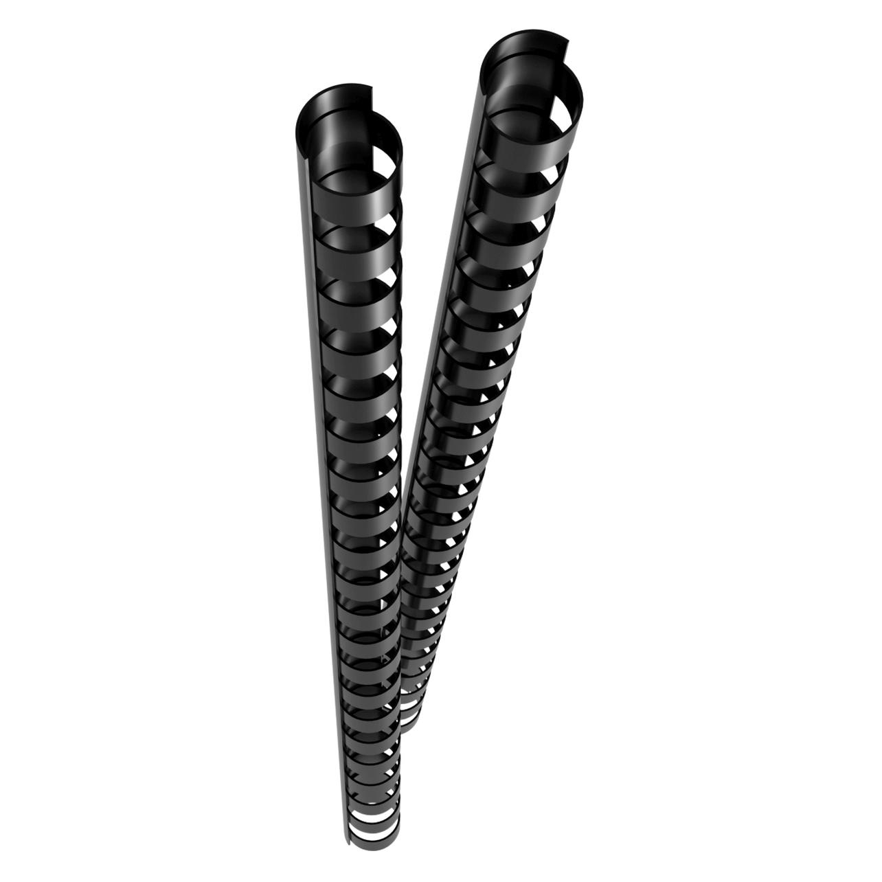 Genie 12371 Plastikbinderücken (DIN A4 Format geeignet für alle Bindegeräte 10 mm) 25 Stück schwar (12371)
