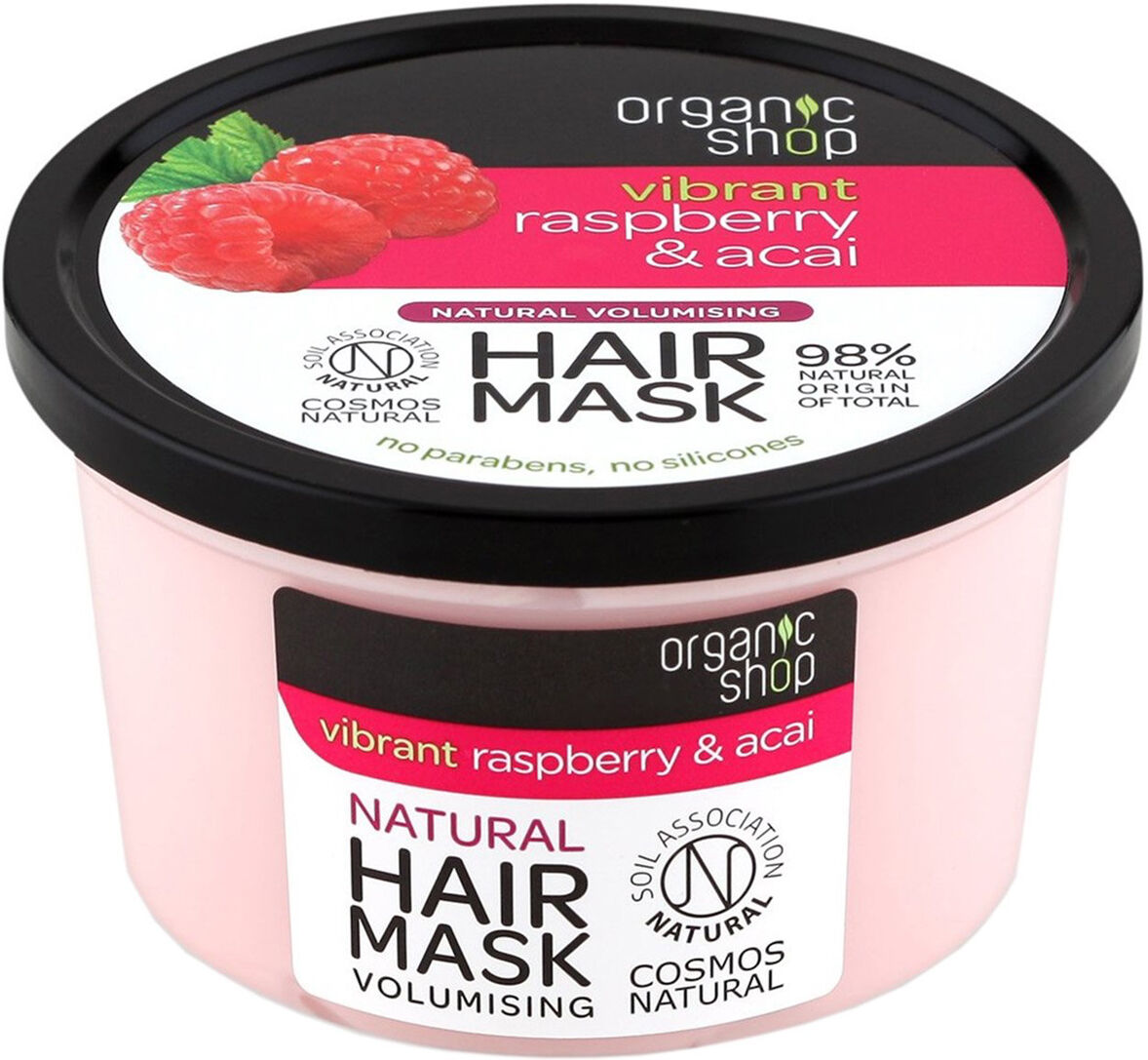 ORGANIC SHOP Vibrant Raspberry & Acai Hair Mask 250ml