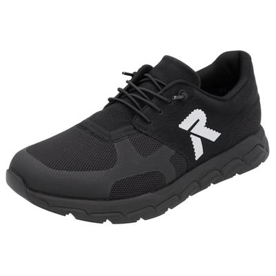 Slip-On Sneaker RIEKER "Preston", Herren, Gr. 40, Textil, schwarz, Nubuklederimitat, Textil, Schuhe, Running-Sneaker aus der neuen Christoph Kramer Kollektion