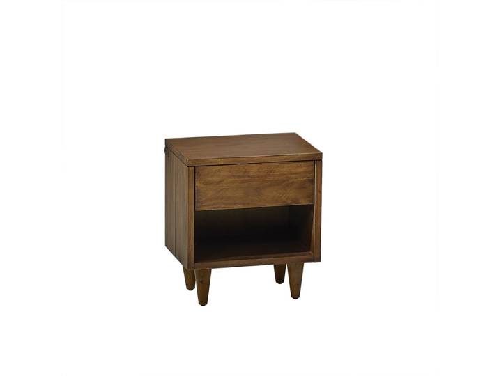 Chevet style contemporain en pin, 1 tiroir marron