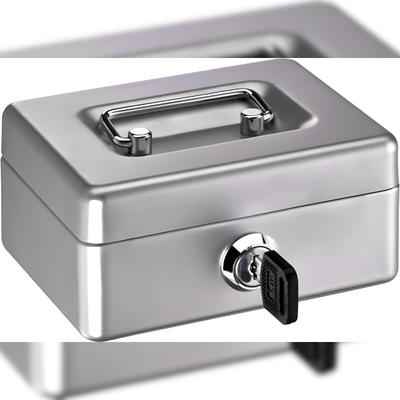 Alco Geldkassette Mini-Box Stahlblech 125x95xx60mm silber