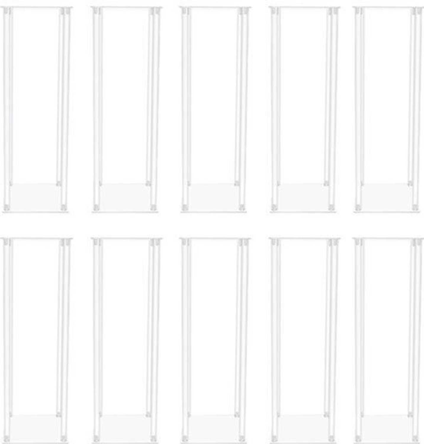 10-delige Acryl Vaas Set voor Bruiloft en Feestdecoratie, Hoogte: 61 cm
