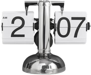 Perfect Picks Market Retro Digital Desk Clock Mechanical Flip Display Minimalist Vintage Table Clock white