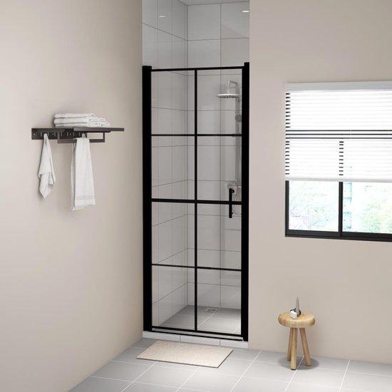 Duschedeur Industrielle Optik - Verstellbares Profil - 81 x 195 cm - Schwarz