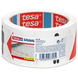 tesa Signal Abstand von 1,5 Metern halten, PP, 50mmx50m ROT-WEIß