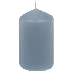 Stumpenkerze 8 cm Wachs Blau Rauchblau