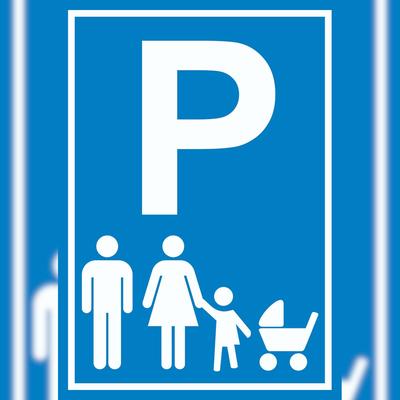 HB-Druck Parkplatz Eltern Kinderwagen Schild A5 (148x210mm)
