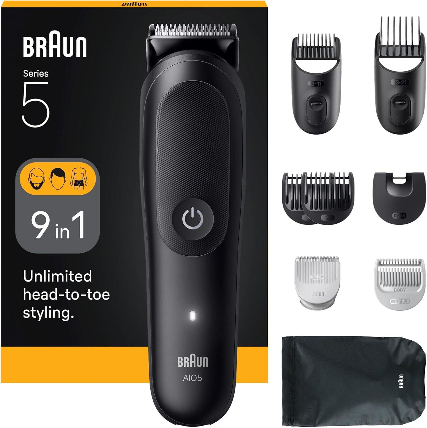 Braun Series 5 All-In-One Style Kit AIO5540 Haarschneider schwarz