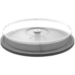 MediaRange Spindel für 10 Dics tranparent mit schwarzem Bode (10x), Optischer Datenträger