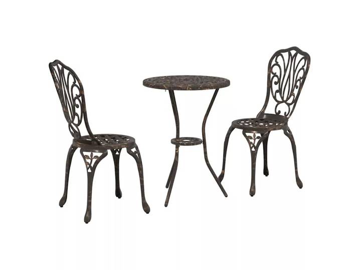 VidaXL - Garten bistro set aluminium, One Size, Bronze