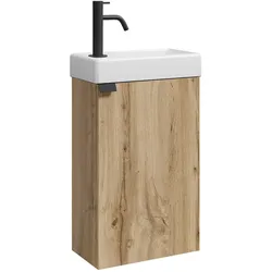 GÄSTE-WC-MÖBELSET Apollo 2 Teile Eiche - 40 x 22 x 68 cm