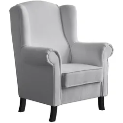 OHRENSESSEL Leonardo hellgrau boucle-stoff