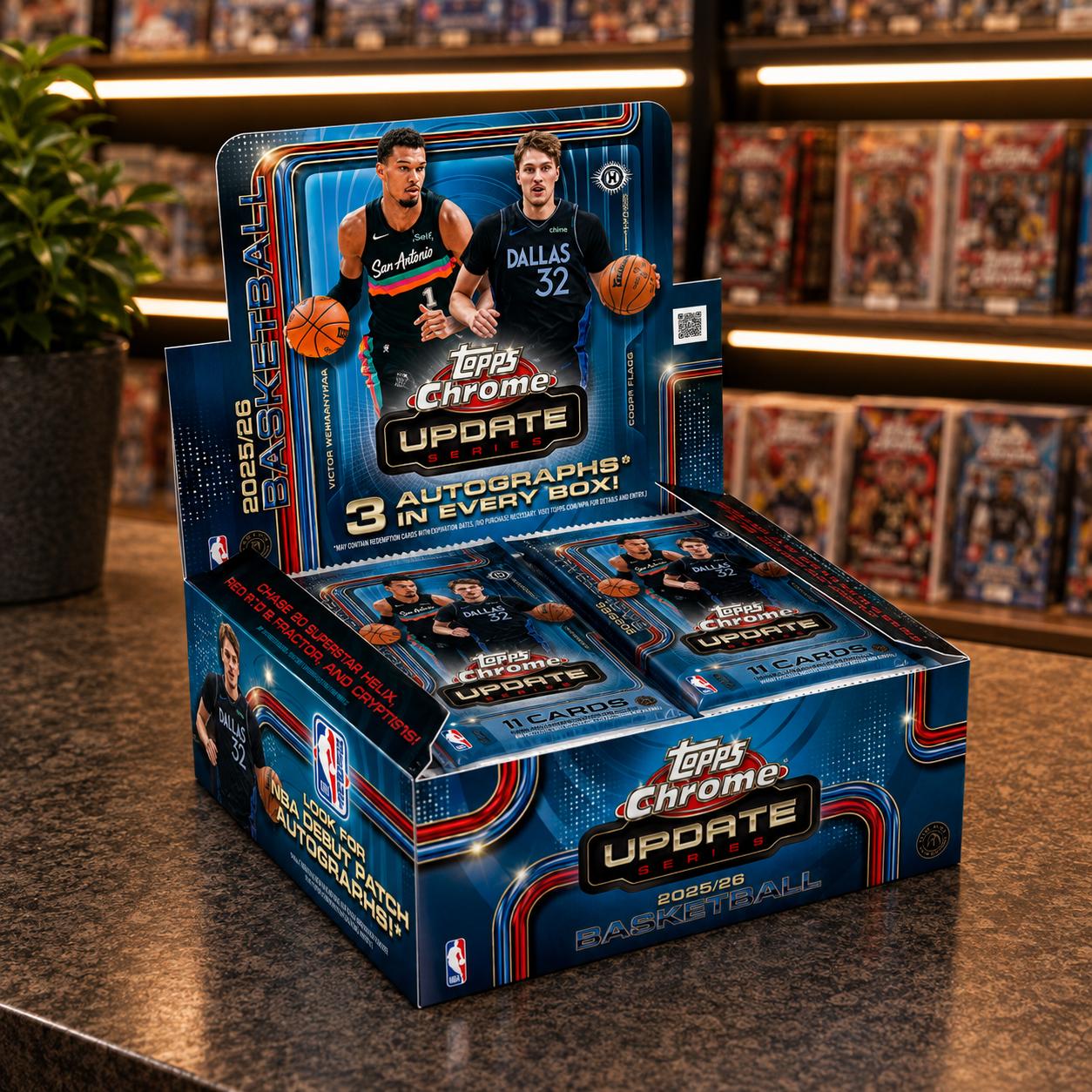2025-26 Topps Chrome NBA Update Series Jumbo Box Englisch