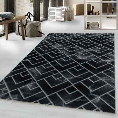 Teppich AYYILDIZ TEPPICHE "NAXOS 3814", silber (silberfarben), B:140cm H:12mm L:200cm, Polypropylen (PP), Teppiche, Teppich, Läufer, Wohnzimmer