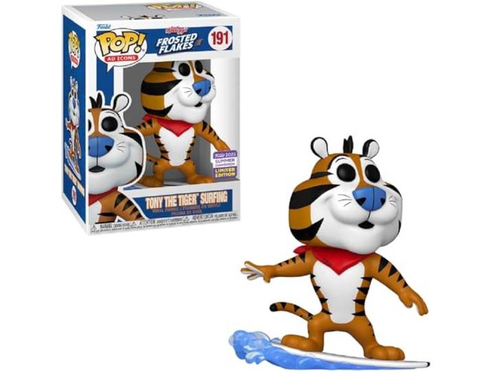 Funko 71770 Pop! Advertentie pictogrammen: Kellogg's Frosted Flakes - Tony de Tijger Surfen (2023 Zomer Conventie Exclusief) #191