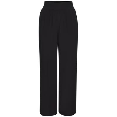 Palazzohose LASCANA, Damen, Gr. 38, N-Gr, blau (schwarz), Web, Obermaterial: 100% Viskose, unifarben, figurumspielend lang, Hosen Palazzohose, aus Webware, Schlupfhose, leichte Sommerhose