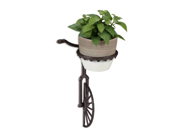 Relaxdays Wand Blumenhalter Einrad
