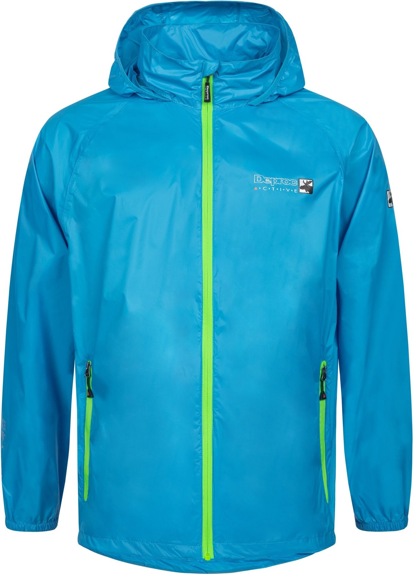 Outdoorjacke DEPROC ACTIVE "ROBSON II leichte Wanderjacke Regenjacken MN wasserdicht", Herren, Gr. M (50), blau, Web, 100% Polyester, regular fit hüftbedeckend, verstellbar mit Gummizug, Jacken Outdoorjacke, auch in Großen Größen erhältlich