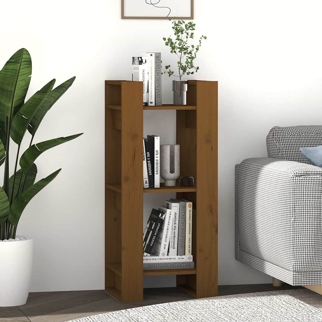 vidaXL Bibliothèque/Cloison Marron miel 41x35x91 cm Bois massif