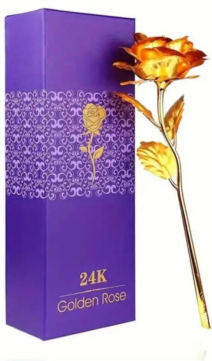 Luxueuze 24K gouden roos inclusief certificaat