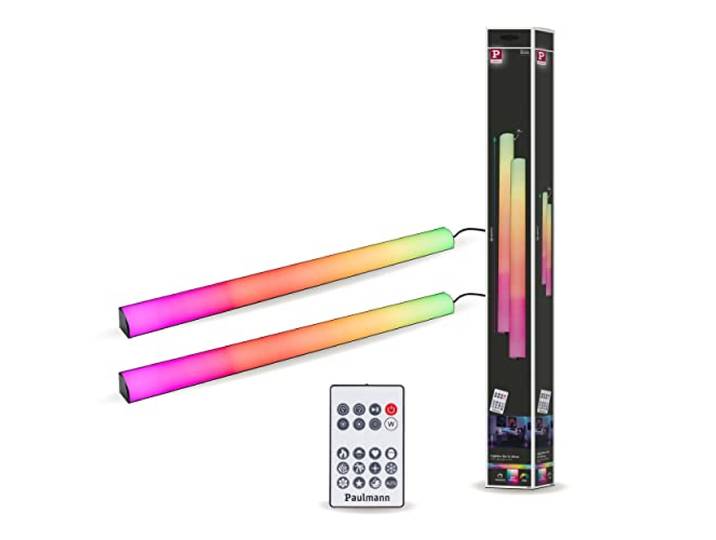 Paulmann 78879 EntertainLED Barre lumineuse LED RVB à intensité variable 2 x 1 W 2 x 48 lm RVB