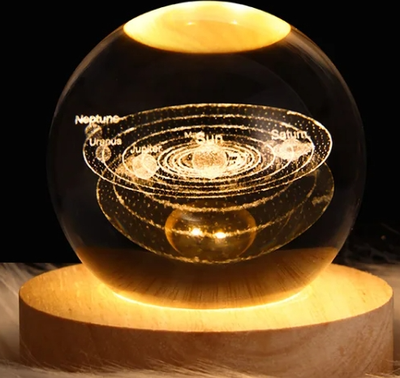 Multisell Products Hub Moon Planet Galaxy Table Lamp, Kids LED Crystal Ball Toys, Educational Decor, Party, Birthday Xmas Gifts solar System