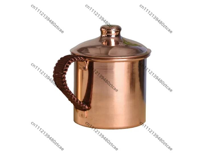 Mug en cuivre pur 100% fait main, verre à vin en cuivre de 400 ml avec coffret cadeau, tasse à boire en métal rétro pour la décoration de bar à domicile, cadeau