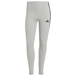 adidas Essentials 3-Stripes Cotton Leggings Damen - mgreyh/black