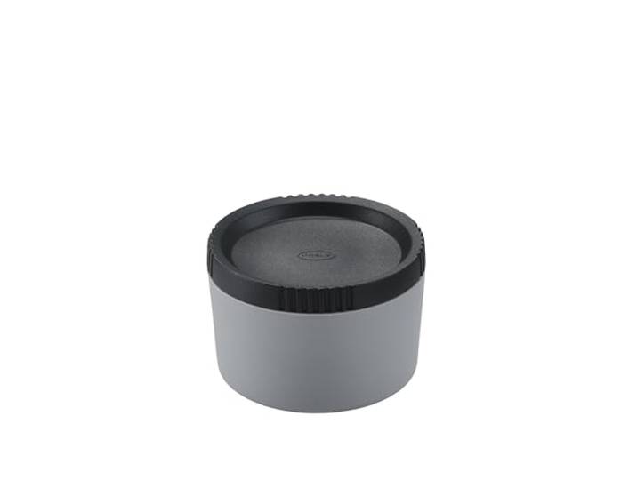 RÖSLE Dressingdose FLEXX 2GO 0,05 L rund aus Silikon, grau/schwarz Kompakte Dose mit Schraubdeckel für Dressings, Dips und Saucen – ideal für Lunchbox, Büro, Schule oder Picknick