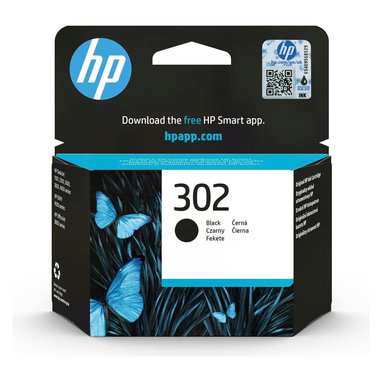 HP 302 (BK) (F6U66AE)