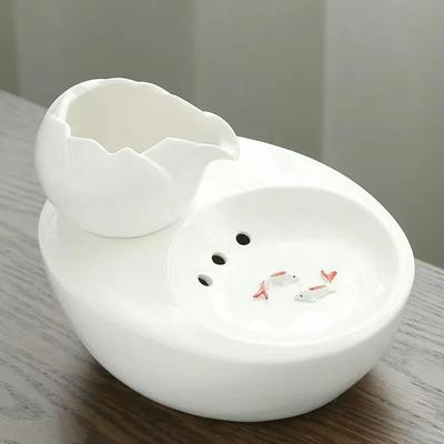 Uplift Essentials Ceramic Smart USB Pet Water Fountain white