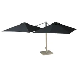 Prostor Ampelschirm Multipole DUO 250x515cm (rechteckig) - Natural White