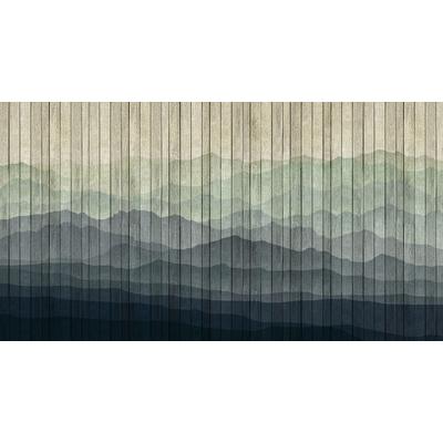Fototapete LIVING WALLS "Walls by Patel Mountains 1", beige (natur), B:5m L:2,7m, Vlies, Tapeten, Vlies, Wand, Schräge
