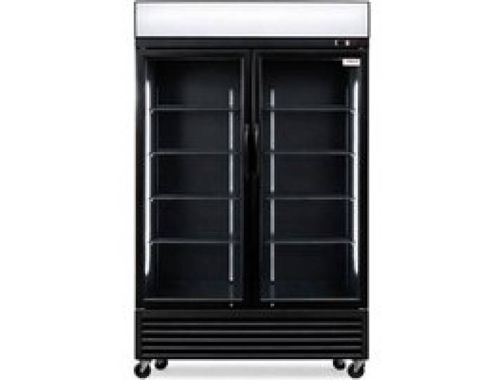 Armoire à boissons - 880 L - 2 portes vitrées double vitrage - +2/+8°C - Canopy lumineux LED