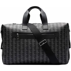 LACOSTE Unisex Weekender - The Blend Duffle Bag 33x50x20cm (HxBxT) Schwarz/Grau
