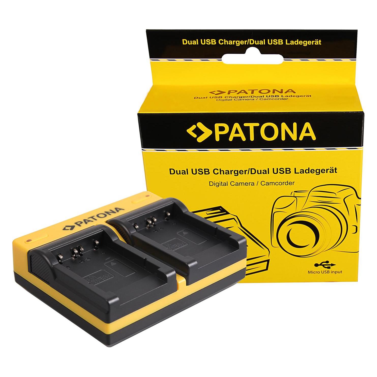 Patona Ladegerät Dual USB Sony NP-FT1 (Kamera Akku Ladegerät) (191554)