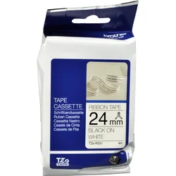 Brother P-Touch Band TZe-R251  schwarz auf textil weiß  24mm / 4m