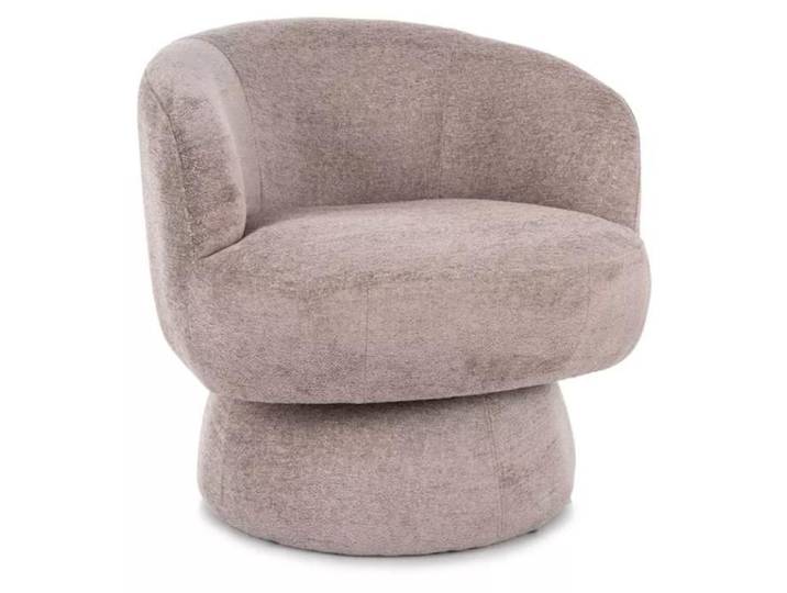 Fauteuils - Meubles&Design - Fauteuil LONE tissu beige pivotant confortable avec silhouette arrondie