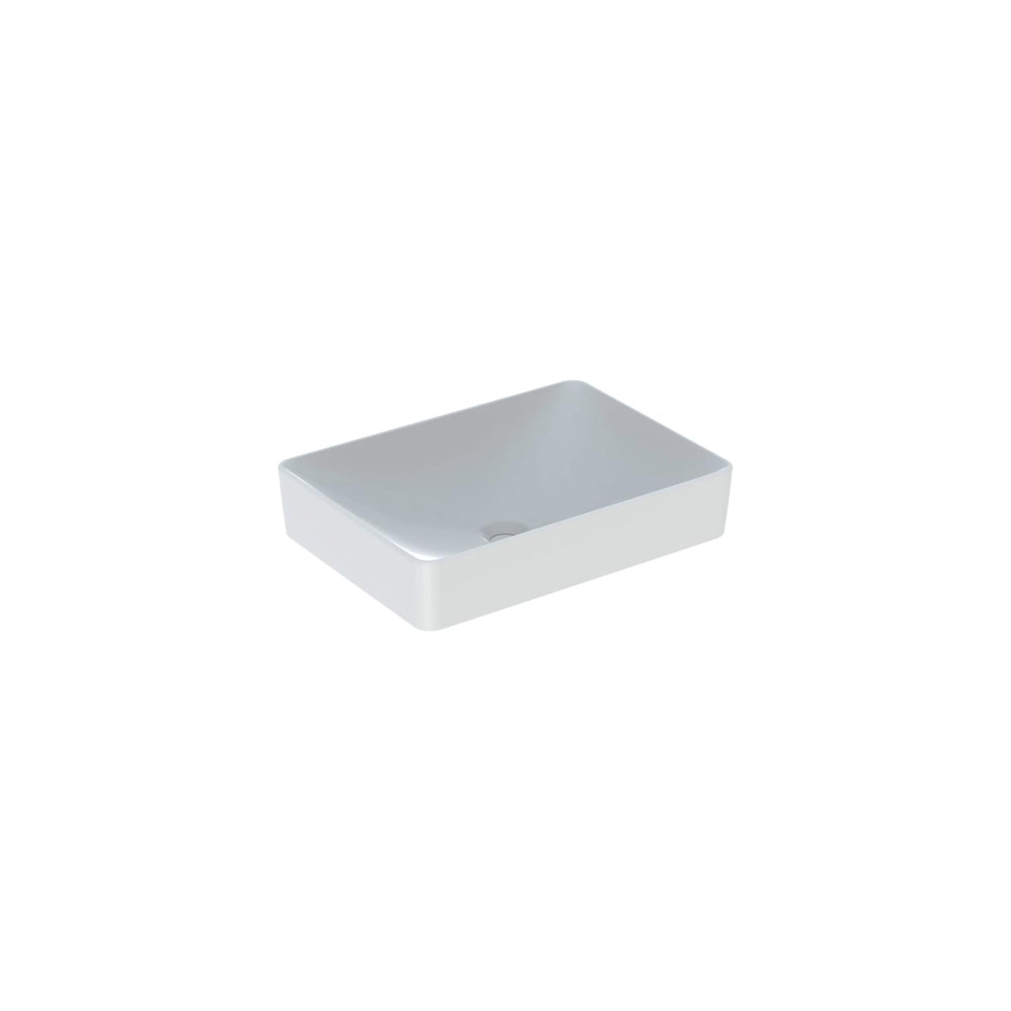 Geberit Aufsatzwaschtisch VariForm 55x40cm, o. Hahnl., o. ÜL, recht., weiß (500779012)