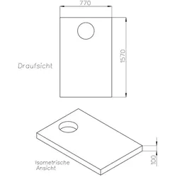 Neuesbad Wannenträger für Laufen Pro Abl. kurze Seite 160x80x4,2 SD 91038
