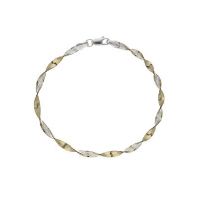 Armband FIRETTI "Schmuck Geschenk Silber 925 Armschmuck Armkette Fantasie", gold (silberfarben, gelbgoldfarben), Armbänder, Damen, 19cm, Silber 925 (Sterlingsilber), Armband