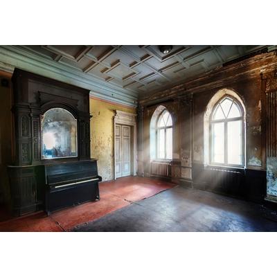 Fototapete PAPERMOON "Verlassenes Haus", bunt, B:3m L:2,23m, Vlies, Tapeten