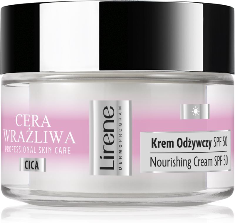 Lirene Sensitive skin moisturising cream for sensitive skin SPF 50 50 ml