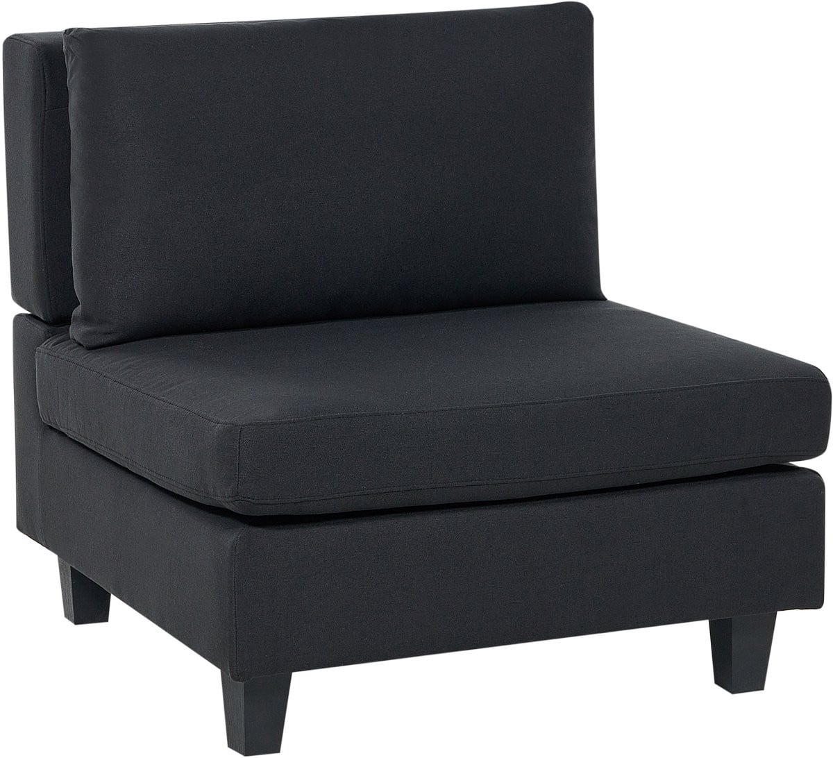 Beliani Fauteuil Zwart Polyester