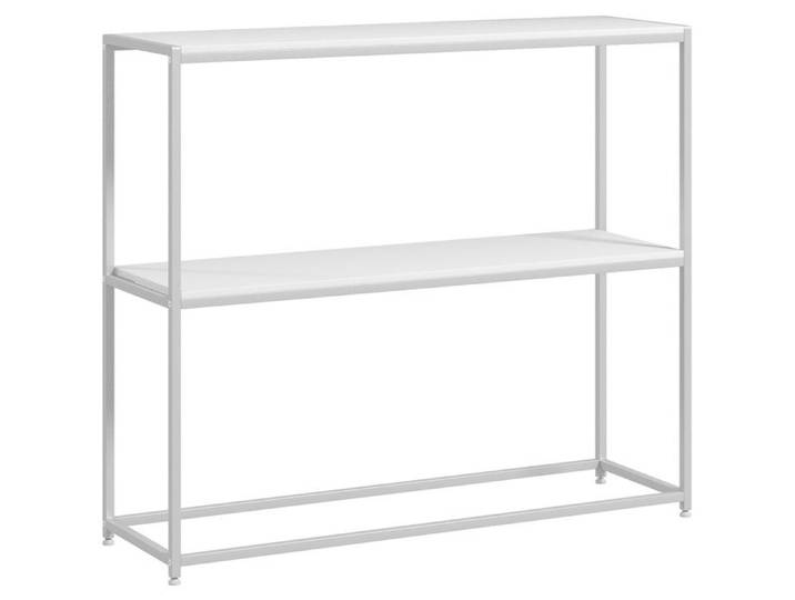 Table console plateau étagère acier panneaux blanc