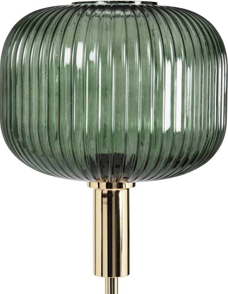 Maisons du Monde Lampadaire en verre soufflé vert et acier doré, H155 cm Vert 25x155x25cm