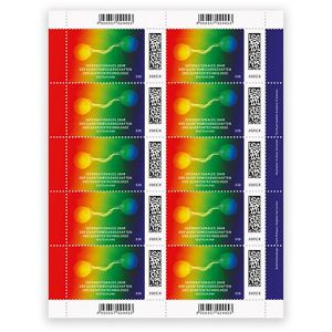 DeutschePost Briefmarken Set, 10 Stück à 3,30 EUR, Technologie, Großbrief international, nassklebend