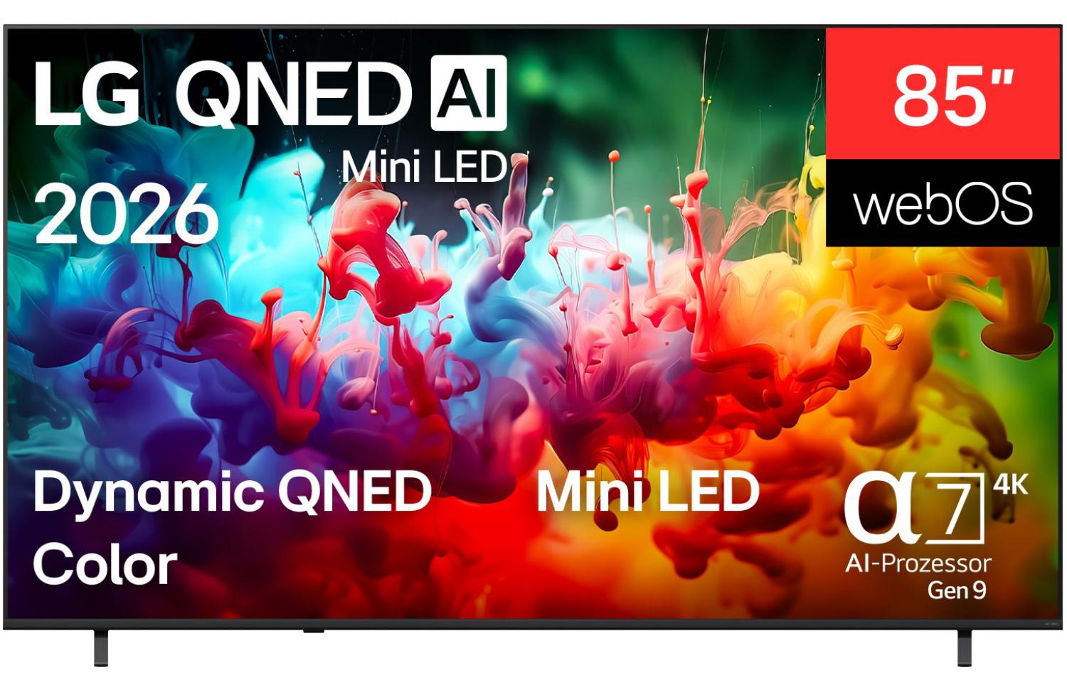 LG QNED 85QNED72B6A, 2,16 m (85"), 4K Ultra HD, QNED, Smart-TV, Schwarz