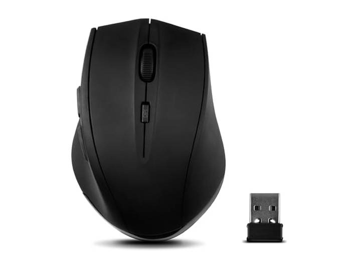 Speedlink CALADO Silent Mouse - Stille en draadloze muis voor kantoor, thuiskantoor en gaming, een maat, zwart