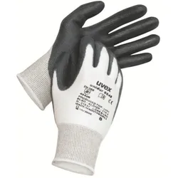 uvex unidur 6648 Schnittschutzhandschuh  weiß/schwarz 10 - 6093210 - weiß/schwarz